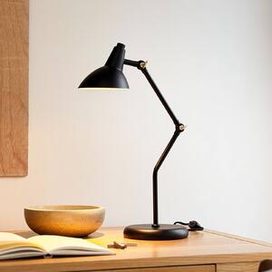 Dyberg Larsen Lampa stołowa Vela, czarny, salon / jadalnia, metal, skandynawski