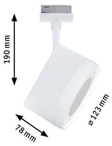 Paulmann URail spot LED Arena, biały sygnałowy, 2700 K, ściemniany możliwość ściemniania, biały / opal, salon / jadalnia, metal, nowoczesny