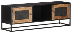 Szafka pod TV, 120x30x40 cm, surowe drewno mango