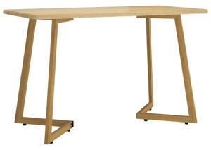 Stół do jadalni, jasnobrązowy, 120x60x74 cm, MDF i żelazo
