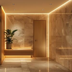Hera Taśma LED SAUNA, 3000 K, długość 200 cm, IP54, 24 V możliwość ściemniania, biały / opal, salon / jadalnia, tworzywo sztuczne, nowoczesny