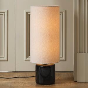 Globen Lighting Lampa stojąca Florian, biały / opal, salon / jadalnia, tkanina / materiał / jedwab