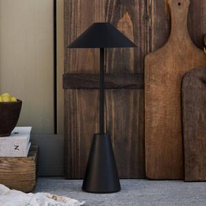 Globen Lighting Akumulatorowa lampa stołowa zewnętrzna Cannes, czarna, IP54 możliwość ściemniania, czarny, salon / jadalnia, tworzywo sztuczne, skandynawski