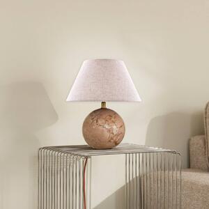 Globen Lighting Lampa stołowa Castello, kremowy / amber, salon / jadalnia, tkanina / materiał / jedwab, design
