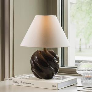 Globen Lighting Lampa stołowa DAHLIA, kremowy / amber, salon / jadalnia, tkanina / materiał / jedwab
