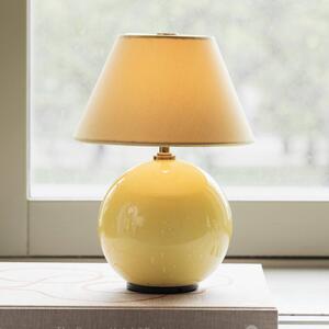 Globen Lighting Lampa stołowa IRIS, możliwość ściemniania, żółty / pomarańczowy, salon / jadalnia, tkanina / materiał / jedwab