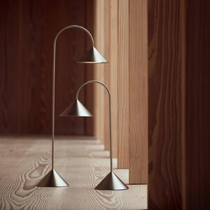 FRANDSEN lampa stojąca LED Grasp, stal szlachetna, wysokość 72 cm możliwość ściemniania, aluminiowy / szary / cynkowy, stal szlachetna, design