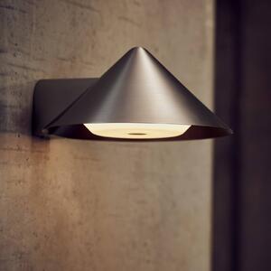 FRANDSEN Kinkiet Grasp, możliwość ściemniania, aluminiowy / szary / cynkowy, salon / jadalnia, stal szlachetna, design