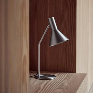 FRANDSEN Lampa stołowa Lyss, aluminiowy / szary / cynkowy, salon / jadalnia, aluminium, design