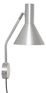 FRANDSEN Kinkiet Lyss, aluminiowy / szary / cynkowy, salon / jadalnia, aluminium, design