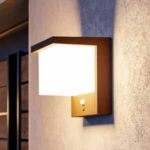 EGLO Lampa ścienna LED z panelem słonecznym Frigento w kolorze rdzy, wysokość 15 cm,, brązowy / rdzawy, aluminium, nowoczesny