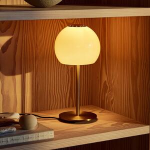 FRANDSEN Lampa stołowa Ball Glass, kremowy / amber, salon / jadalnia, szkło, design