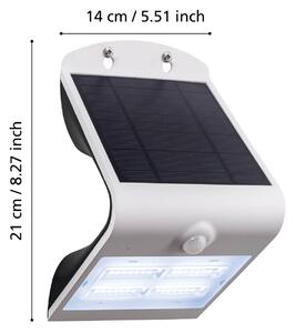EGLO Kinkiet LED solarny Lamozzo, biały, wysokość 21 cm, czujnik Lamozzo, biały / opal, tworzywo sztuczne, nowoczesny