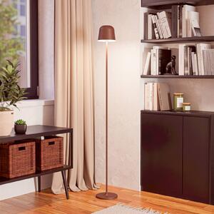 EGLO Lampa tarasowa LED na akumulator Mannera-L, kolor rdzy, wysokość 140 cm możliwość ściemniania, brązowy / rdzawy, aluminium, nowoczesny