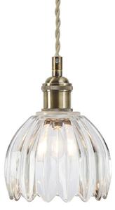 Markslöjd Lampa wisząca szklana Gotta, brązowy / mosiężny, salon / jadalnia, szkło