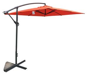 Metalowy parasol 270 cm - terracota