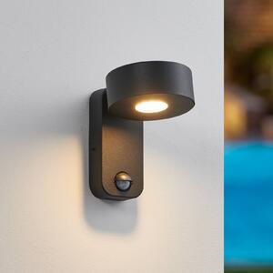 EGLO Kinkiet zewnętrzny LED Palosco, czarna, wysokość 17 cm, metalowa, z czujnikiem Palosco, czarny, metal, nowoczesny
