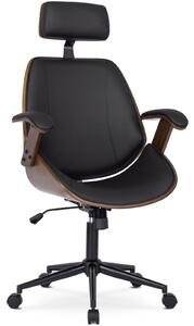 Loftowe krzesło biurowe ze sklejki Fabian orzech