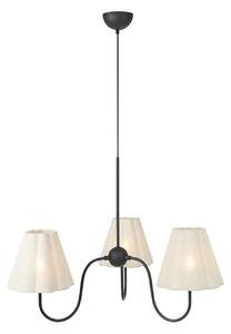 Markslöjd Lampa wisząca Veya, możliwość ściemniania, kremowy / amber, salon / jadalnia, tkanina / materiał / jedwab