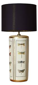 PR Home Lampa stołowa Lucca, czarny, salon / jadalnia, tkanina / materiał / jedwab, vintage