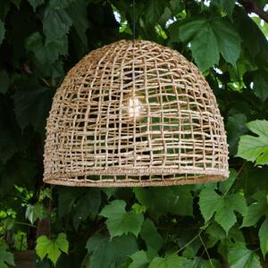 PR Home Lampa wisząca zewnętrzna Cebu, Lampakanay, Ø 57 cm, wtyczka, IP44 Cebu, jasne drewno