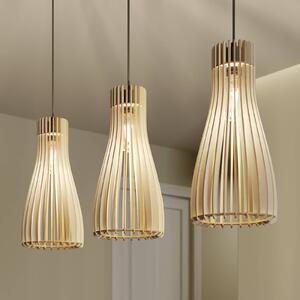 Lampa wisząca Furn Envostar, możliwość ściemniania, jasne drewno, salon / jadalnia, drewno, skandynawski