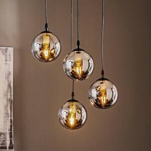 Lampa wisząca szklana Glassy EMIBIG LIGHTING, możliwość ściemniania, czarny, salon / jadalnia, szkło, nowoczesny