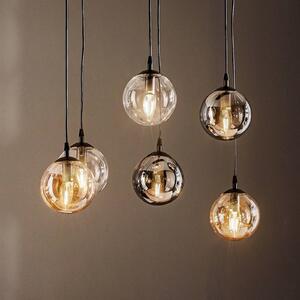 Lampa wisząca szklana Glassy EMIBIG LIGHTING, możliwość ściemniania, czarny, salon / jadalnia, szkło, nowoczesny