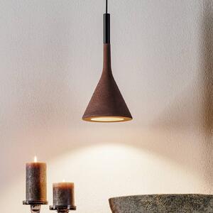 Foscarini Lampa wisząca designerska Aplomb, możliwość ściemniania, brązowy / rdzawy, kuchnia, beton, design