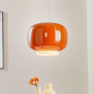 Foscarini Lampa wisząca designerska Chouchin 1, możliwość ściemniania, żółty / pomarańczowy, kuchnia, szkło, design
