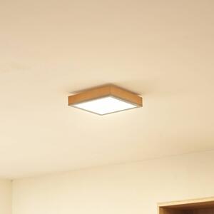 Lampa sufitowa LED Laviona Lindby, jasne drewno, salon / jadalnia, drewno, nowoczesny
