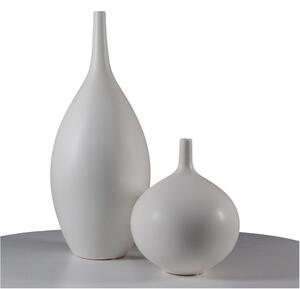 Zestaw Wazonów Ceramicznych Dekoracyjnych Białych - Kolekcja Sevilla