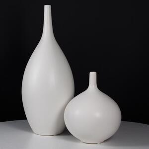 Zestaw Wazonów Ceramicznych Dekoracyjnych Białych - Kolekcja Sevilla