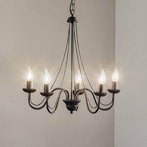 Żyrandol Malbo HELAM, możliwość ściemniania, czarny, salon / jadalnia, metal
