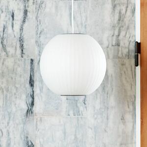 HAY Lampa wisząca designerska Nelson Ball Bubble, możliwość ściemniania, biały / opal, salon / jadalnia, tworzywo sztuczne, design