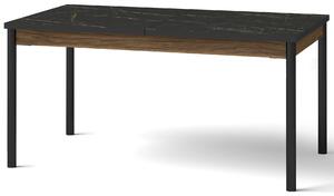 Stół rozkładany 160/240x90 cm do salonu Prestigo P14 Czarny/Orzech/San Sebastian