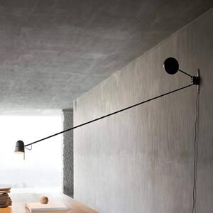 Luceplan Kinkiet designerski Counterbalance, czarny, salon / jadalnia, metal, design