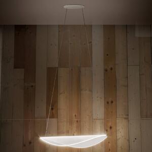 Stilnovo Lampa wisząca Diphy, możliwość ściemniania, biały / opal, salon / jadalnia, aluminium, nowoczesny