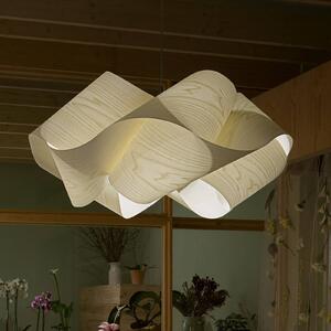 LZF LAMPS Lampa wisząca designerska Swirl, możliwość ściemniania, jasne drewno, salon / jadalnia, drewno, design