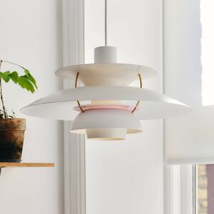 Louis Poulsen Lampa wisząca designerska PH 5, możliwość ściemniania, biały / opal, salon / jadalnia, aluminium, design