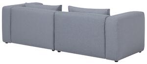 Retro sofa 2-osobowa tapicerowana niskie oparcie z poduszkami jasnoszara Rauma Beliani