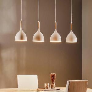 Lampa wisząca Noak Luminex, możliwość ściemniania, biały / opal, salon / jadalnia, metal