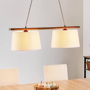 Lampa wisząca Sweden Lamkur, możliwość ściemniania, ciemne drewno, salon / jadalnia, drewno, nowoczesny