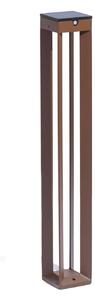 Les Jardins Lampa solarna LED Borne z czujnikiem, 90 cm corten Borne, możliwość ściemniania, brązowy / rdzawy, aluminium, design