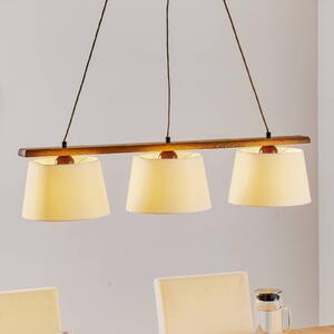 Lampa wisząca Sweden Lamkur, możliwość ściemniania, ciemne drewno, salon / jadalnia, drewno, nowoczesny