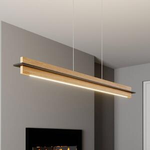 Lampa wisząca Lexa Quitani, możliwość ściemniania, jasne drewno, salon / jadalnia, drewno, nowoczesny