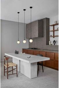 Nuura Aps Lampa wisząca szklana Apiales 1, możliwość ściemniania, czarny, salon / jadalnia, szkło, design