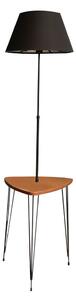 Czarno-naturalna lampa stojąca z tekstylnym kloszem (wysokość 147 cm) – Opviq lights