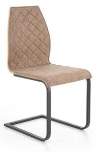 Krzesło do jadalni K265, tapicerowane, drewniane, loftowe