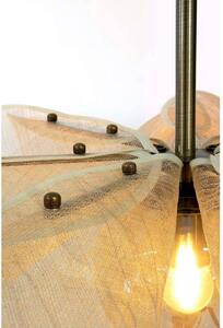 Markslöjd Lampa wisząca Styrka, możliwość ściemniania, kremowy / amber, salon / jadalnia, tkanina / materiał / jedwab